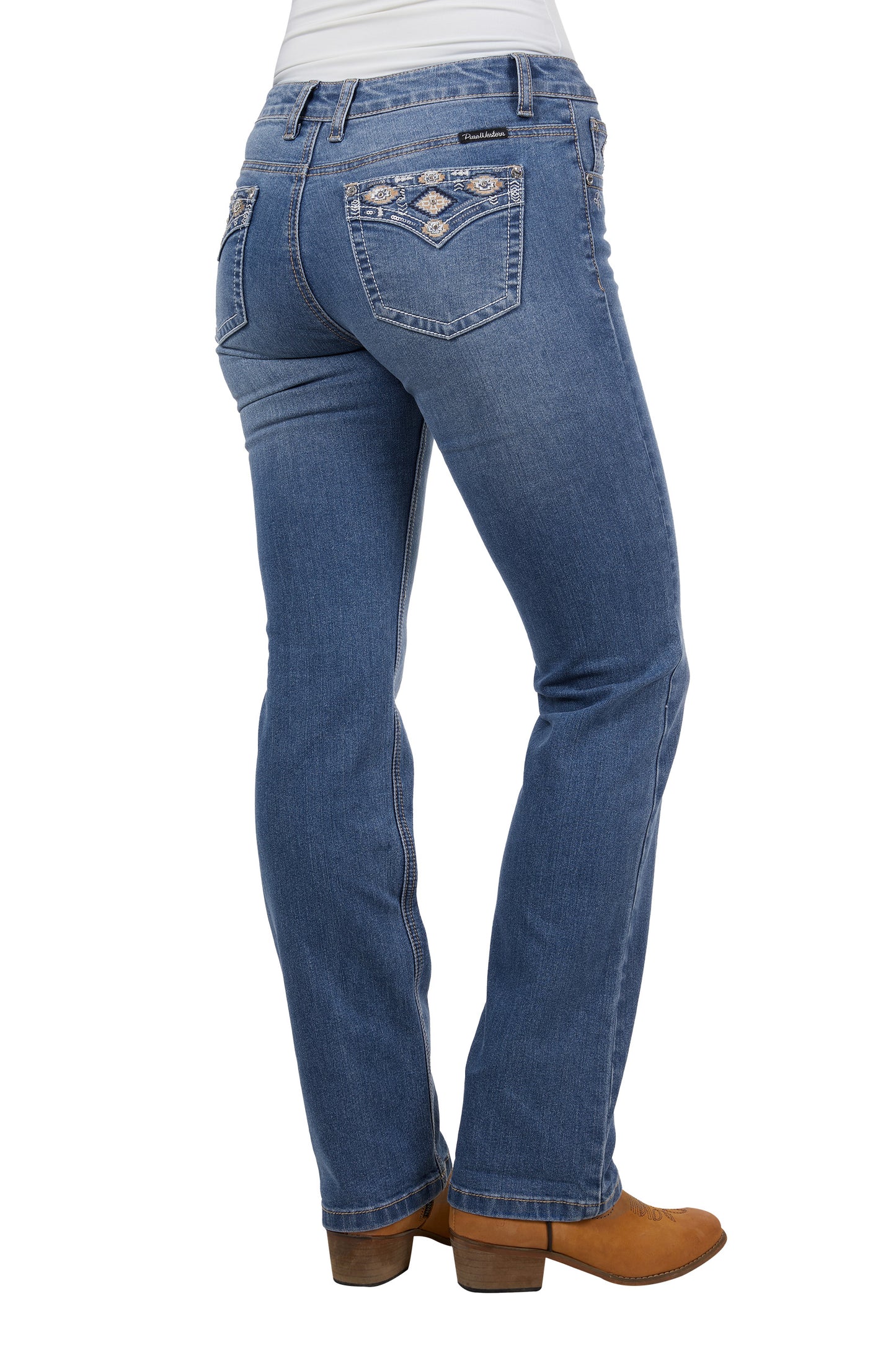 PCP2213848 Pure Western Women's Gia Hi Rise Rise Bootcut Jean 34 Leg