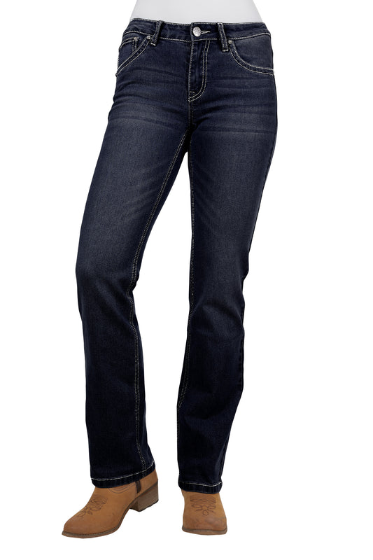 PCP2213852 Pure Western Women's Kim Hi Rise Rise Bootcut Jean 34 Leg