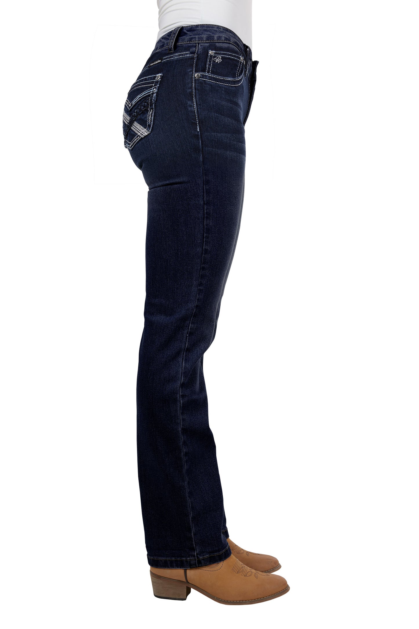 PCP2213852 Pure Western Women's Kim Hi Rise Rise Bootcut Jean 34 Leg