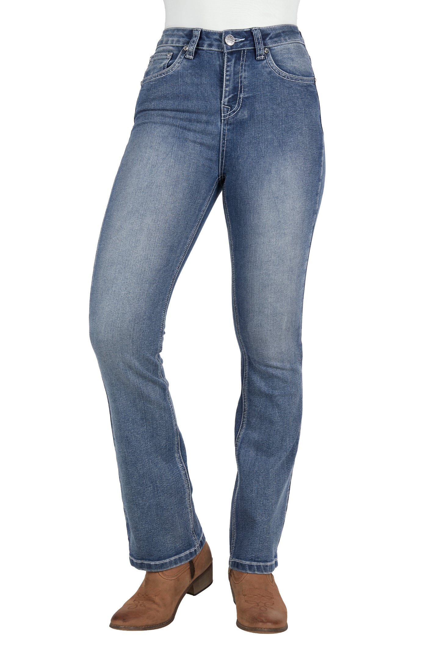 PCP2213935 Pure Western Amy Hi Rise Boot Cut Jean 32 Leg