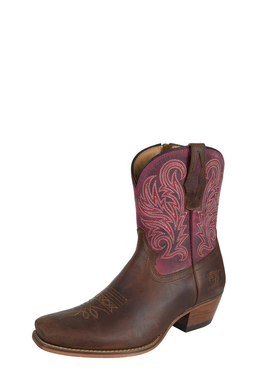 PCP28523 Pure Western Vegas Boot Oily Brown/Plum