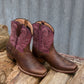 PCP28523 Pure Western Vegas Boot Oily Brown/Plum