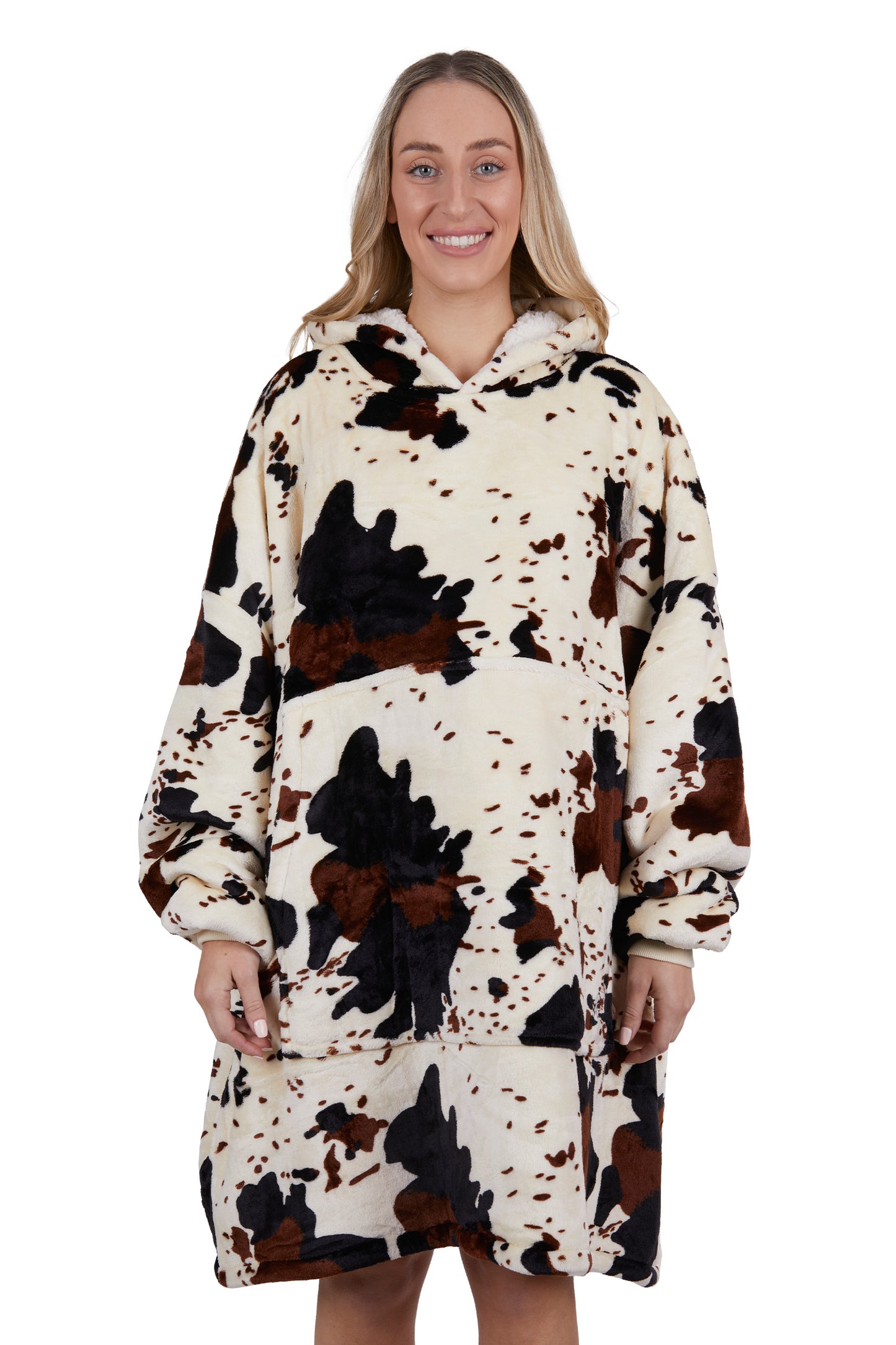 PCP2933SNU Pure Western Cow Print Snuggle Hoodie