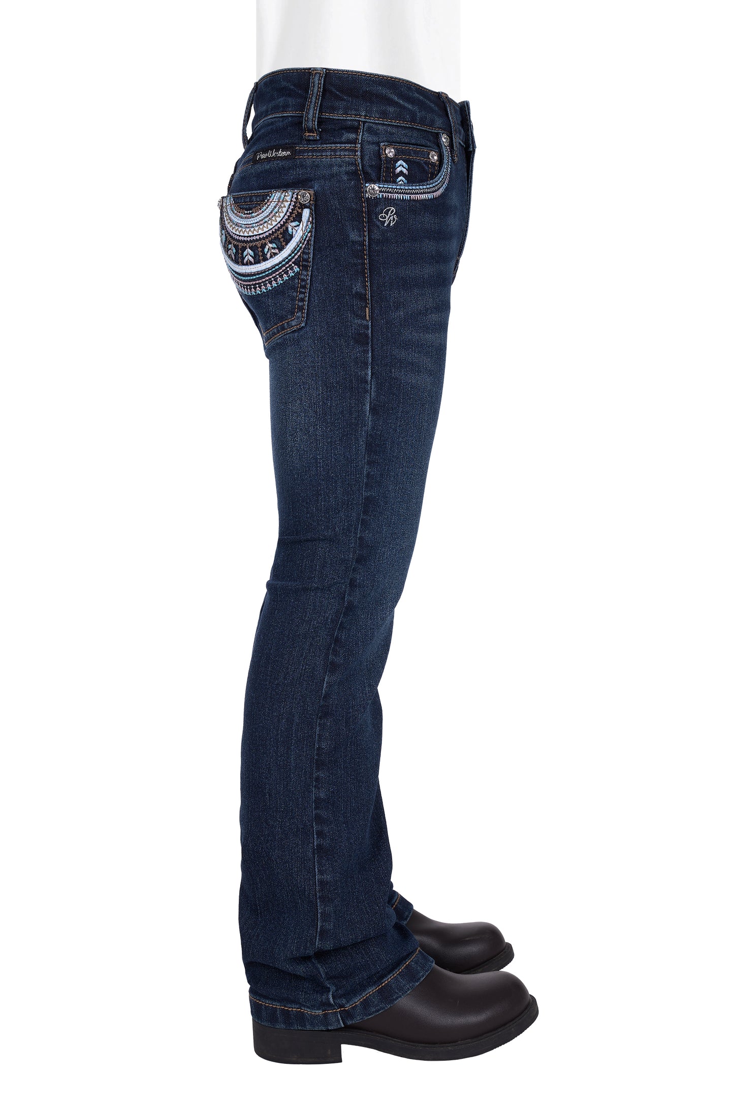 PCP5208243 Pure Western Girl's Pat Boot Cut Jeans