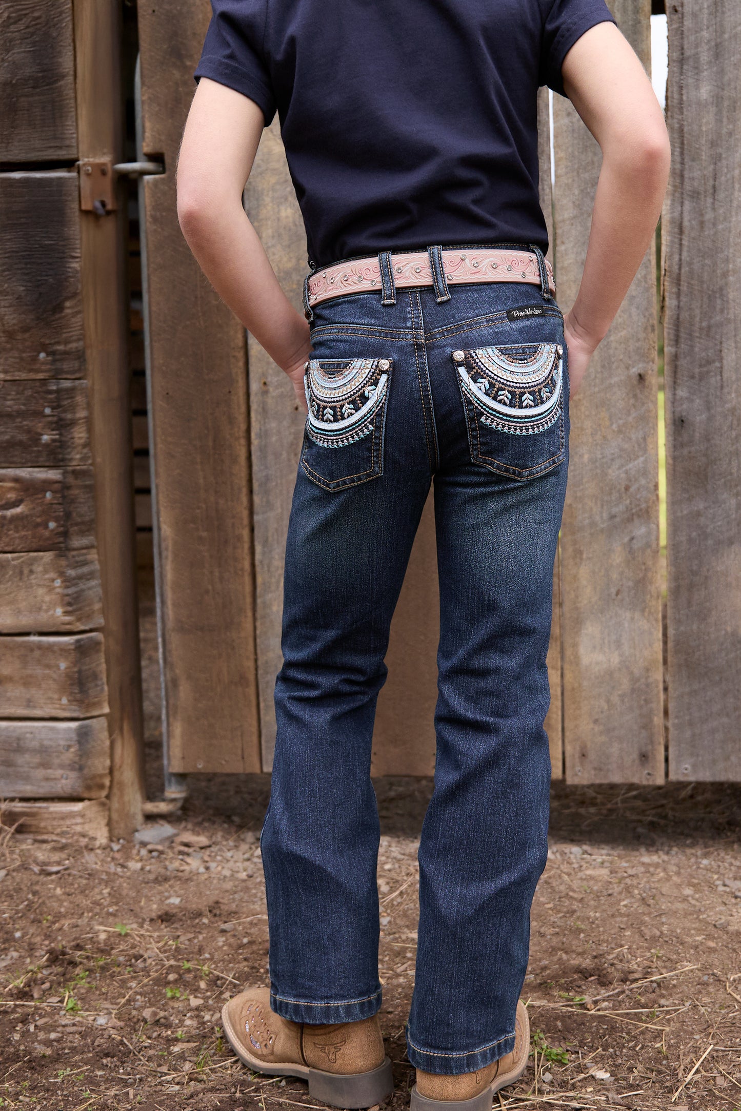 PCP5208243 Pure Western Girl's Pat Boot Cut Jeans