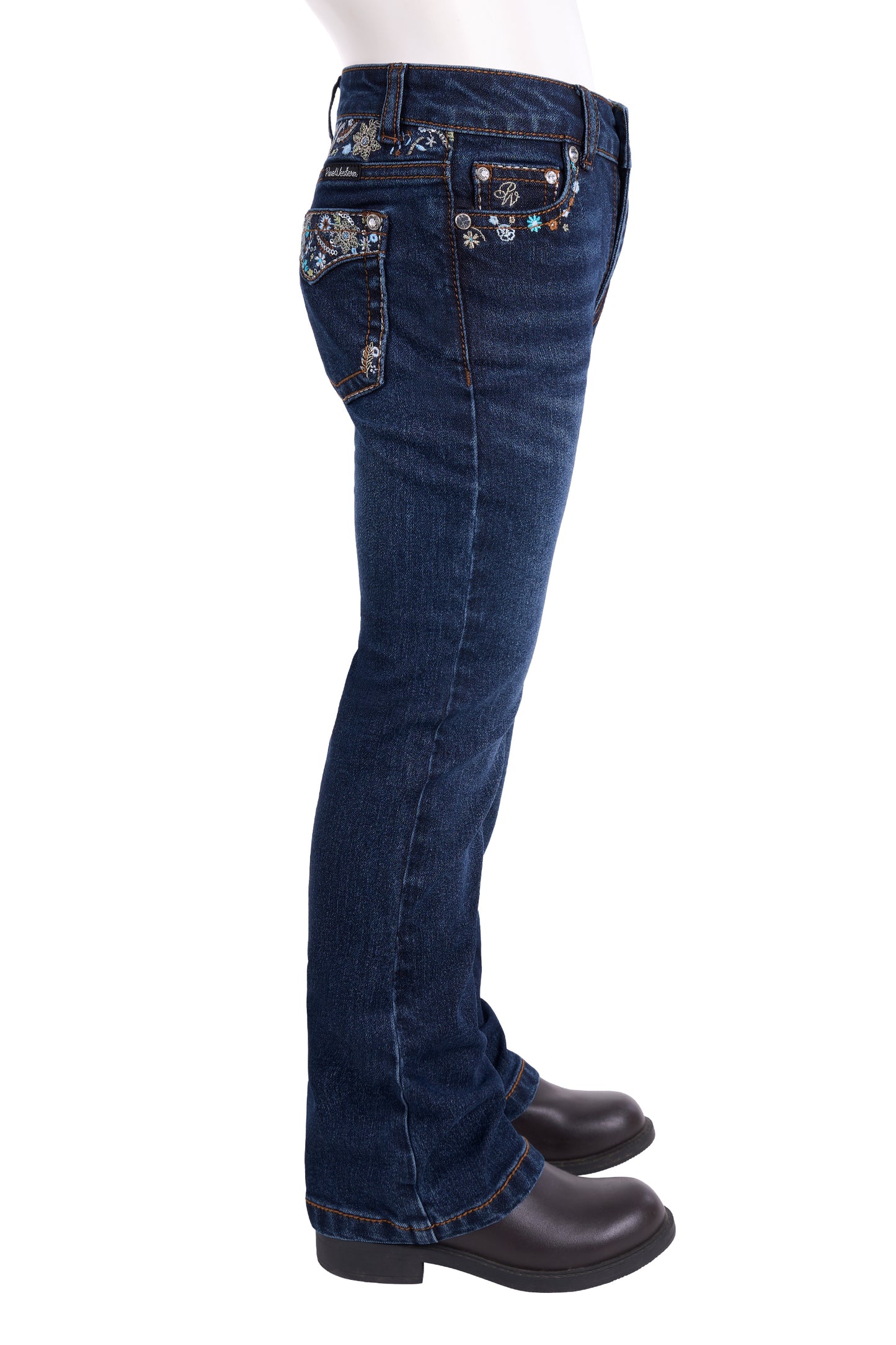 PCP5208341 Pure Western Girl's Blossom Boot Cut Jean Evening Sky