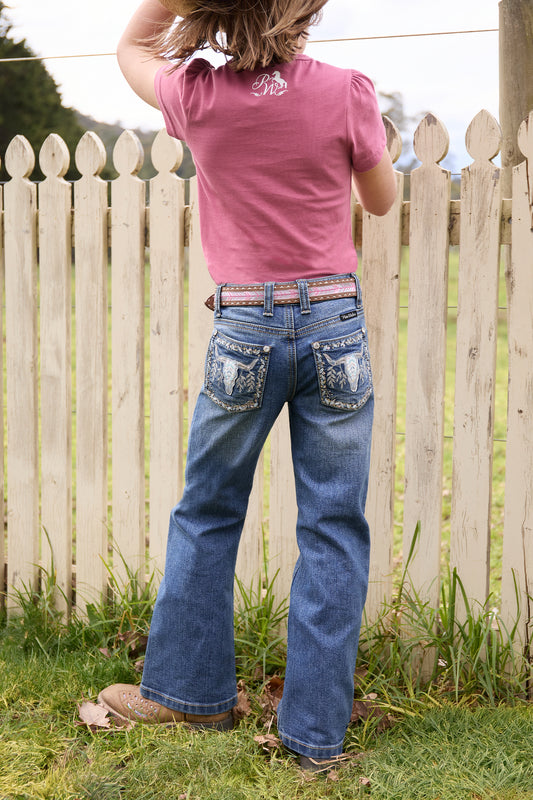 PCP5212242 Pure Western Girl's Ariana Boot Cut Jeans