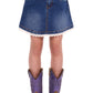 PCP5405343 Pure Western Girl's Bronte Skirt Evening Sky