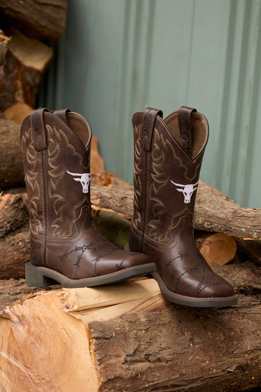 PCP78131C Pure Western Children's Denver Boot Dark Brown