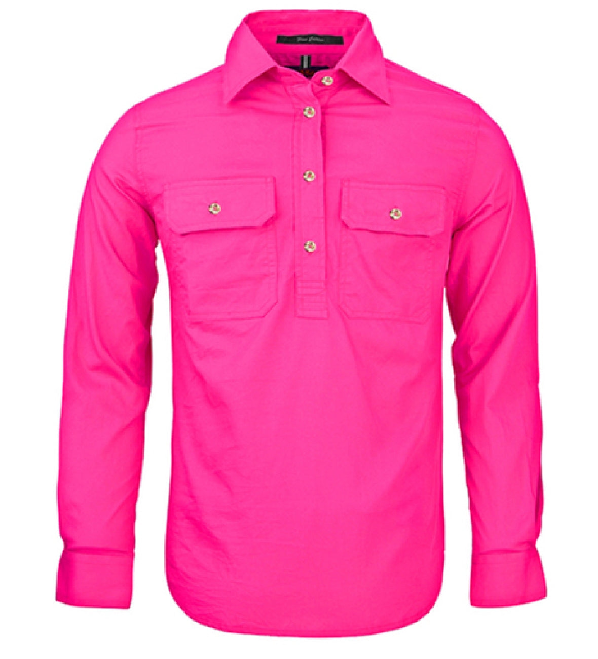 RM300CF.HP Pilbara Women's Closed Front L/S Shirt Hot Pink