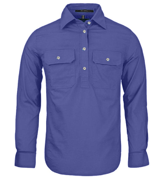 RM300CF.Lavender Pilbara Women's Closed Front L/S Shirt Lavender