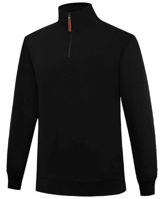 RMPC051.Black.0008 Pilbara Women's Zipper C/F Fleece Pullover Back