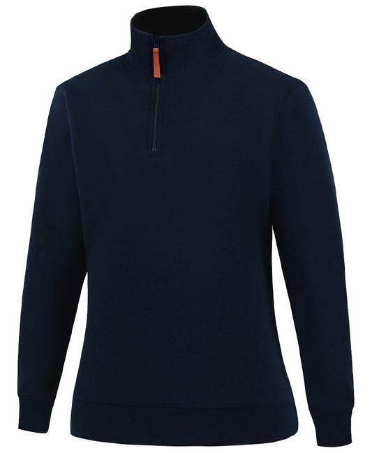 RMPC051.FrenNavy.0008 Pilbara Women's Zipper C/F Fleece Pullover French Navy