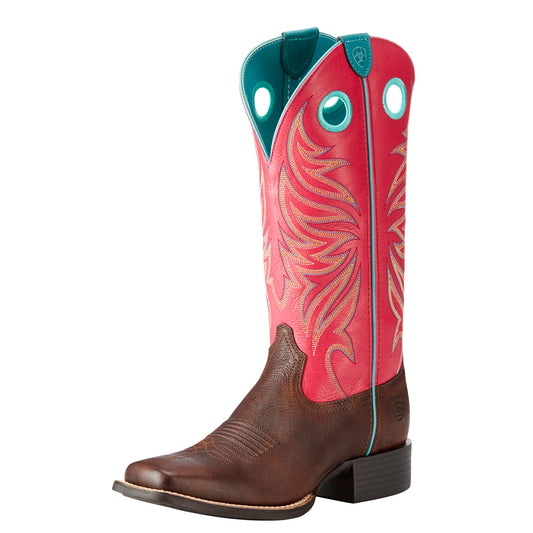 10023159 Ariat Women's Yukon Magenta Round Up Boots