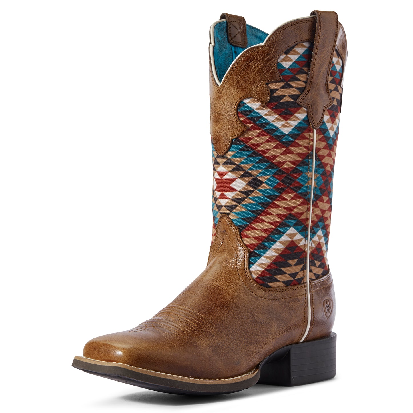 10031580 Ariat Women's Round Up Willow Dark Tan/Multi Aztec