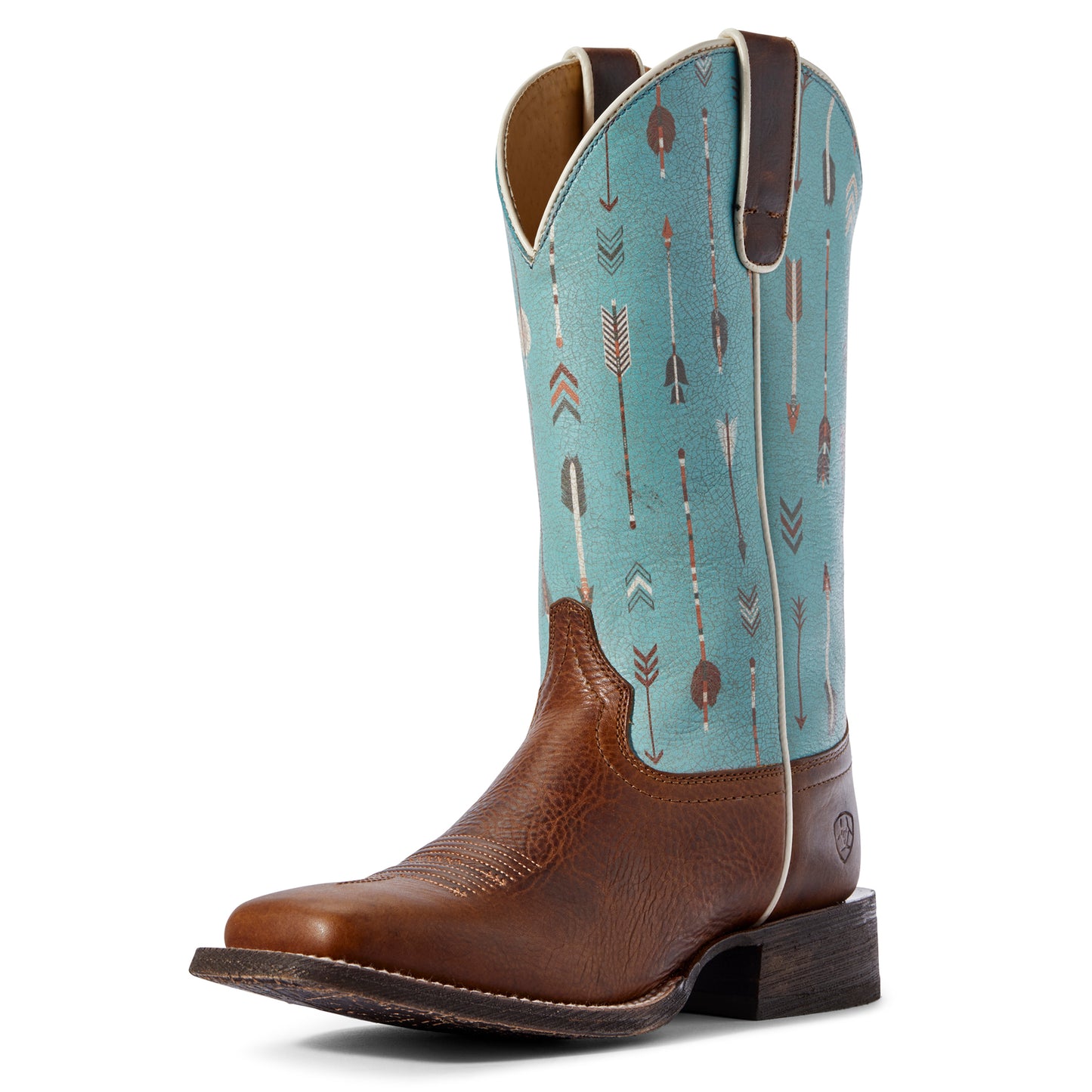 10031633 Ariat Women's Circuit Savanna Chestnut Brown/Turquoise Arrows