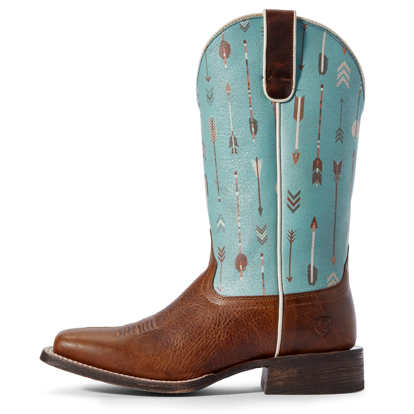 10031633 Ariat Women's Circuit Savanna Chestnut Brown/Turquoise Arrows