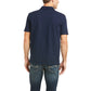 10035315 Ariat Men's Medal Polo Navy