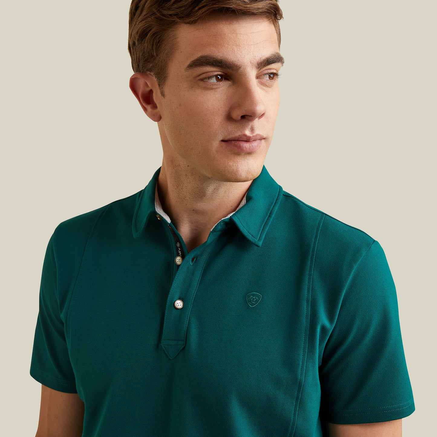 10040824 Ariat Men's Medal Polo Forest