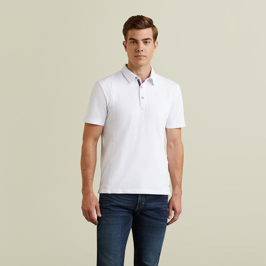 10040828 Ariat Men's Medal Polo White