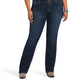 10040797 Ariat Women's Mid Rise Straight Leg Midnight