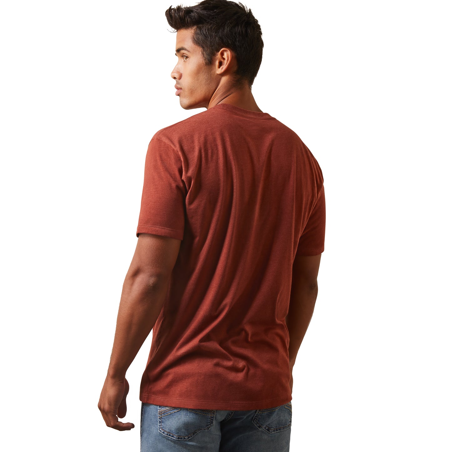 10044747 Ariat Mns Shadows SS Tee Rust Heather