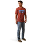 10044747 Ariat Mns Shadows SS Tee Rust Heather