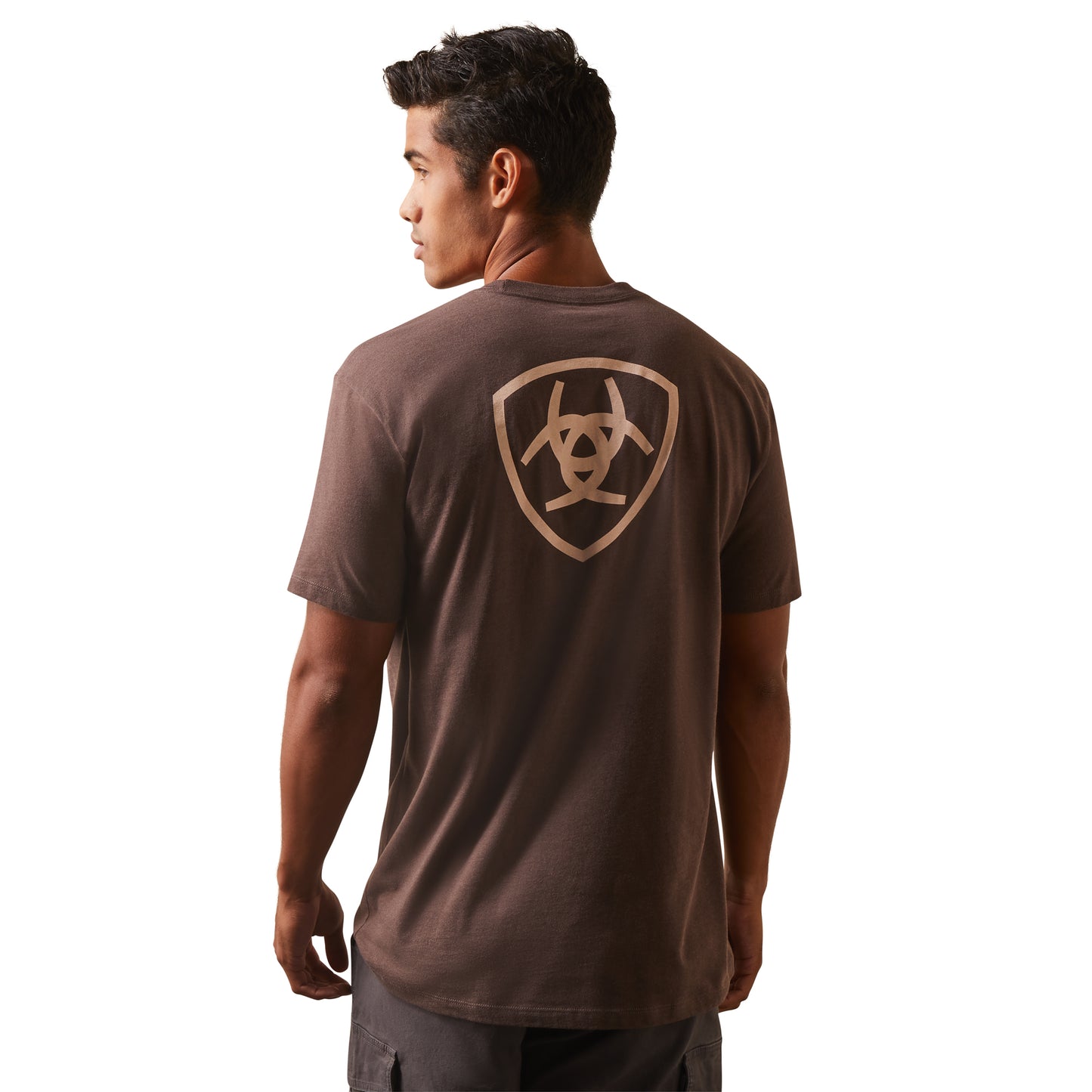 10044756 Ariat Mns Corps SS Tee Brown