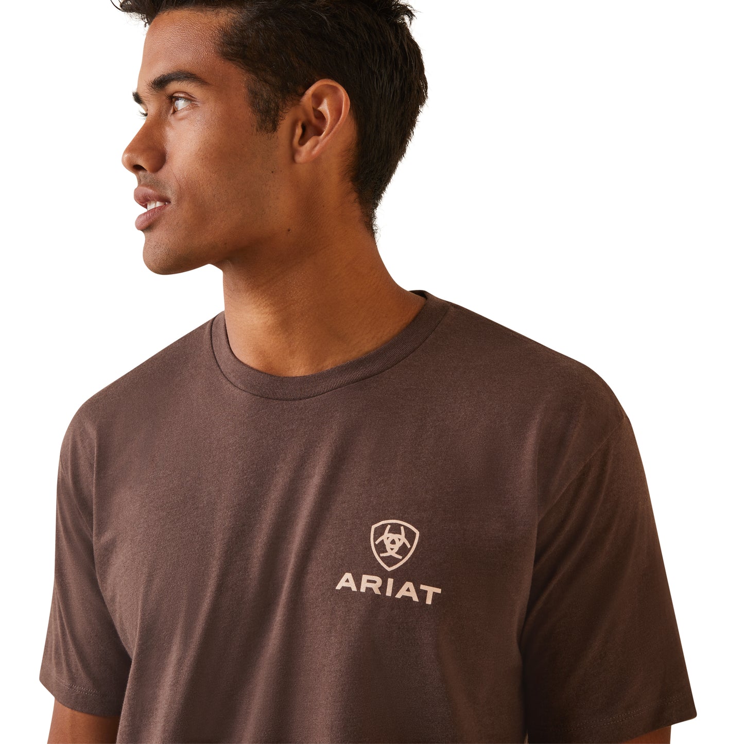 10044756 Ariat Mns Corps SS Tee Brown