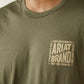 10045283 Ariat Mns Curve Ball SS Tee Military Heather