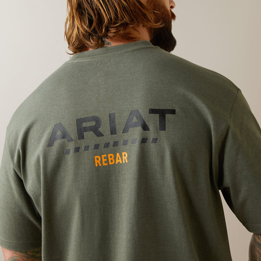 10043488 Ariat Mns Rebar Cotton Strong T-Shirt Beetle Heather