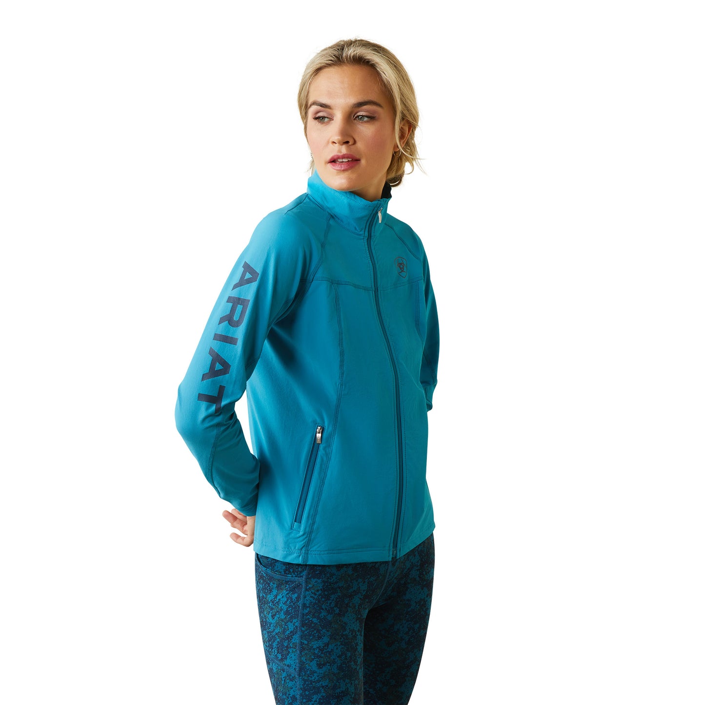 10043492Ariat Wms Agile Softshell Jacket Mosaic Blue