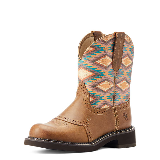 10044438 Ariat WMS Fatbaby Heritage Farrah Coastal Tan/Aztec Blanket