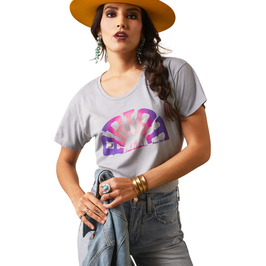 10044607 Ariat Wms Rainbow Stone Heather SS Tee