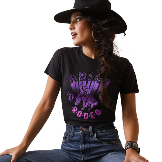 10044614 Ariat Wms Vintage Rodeo SS Tee Black Heather