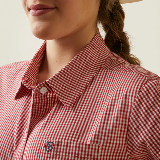 10044950 Ariat Women's WR Kirby LS Shirt Equestrian Red Check