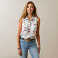 10045081 Ariat Women's Real Billie Jean Slvls Shirt Montana Geo