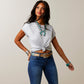 10045091 Ariat Women's Fly High SS Tee Light Heather Grey
