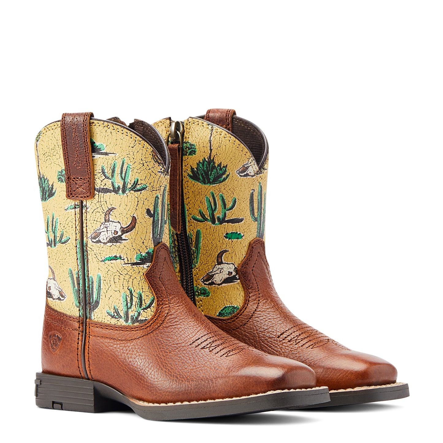 10044425 Ariat Youth Round Up Square Toe Spiced Desert Scene