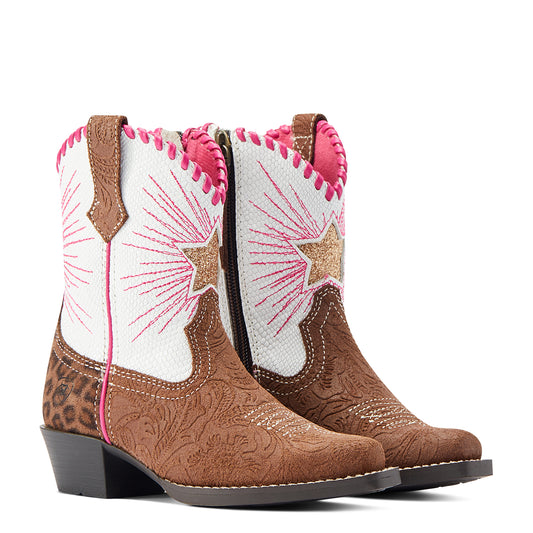 10044547 Ariat GLS Heritage Star Brown Floral Emboss Boots