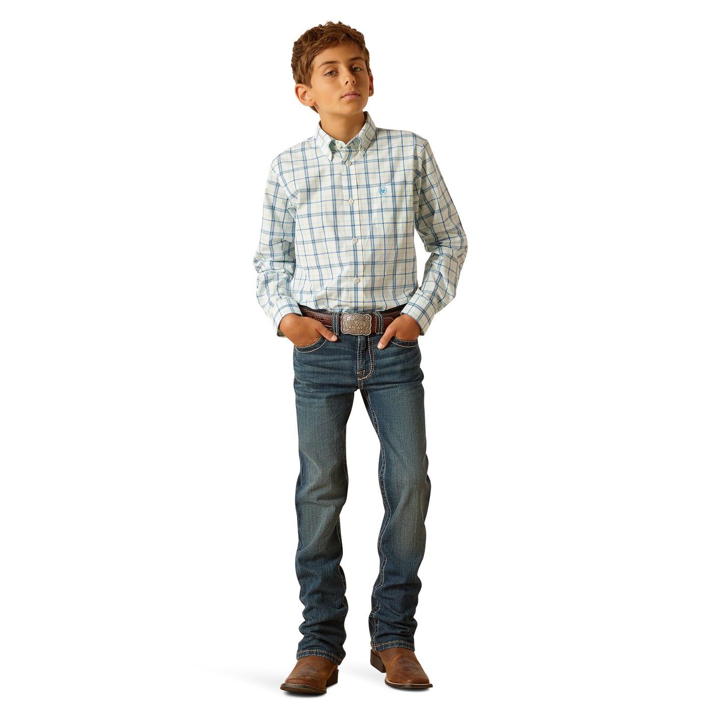 10048253 Ariat Boy's B5 Slim Waco Straight