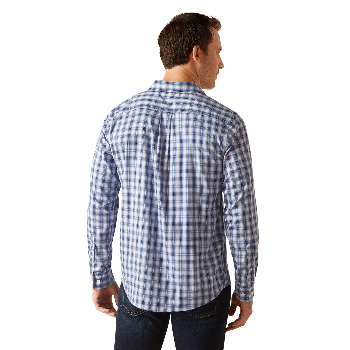 10048652 Ariat Men's Napa LS Shirt Ice Blue