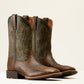 10050935 Ariat Men's Sport Big Country Mahogany Elephant Print/Forest Green