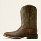 10050935 Ariat Men's Sport Big Country Mahogany Elephant Print/Forest Green