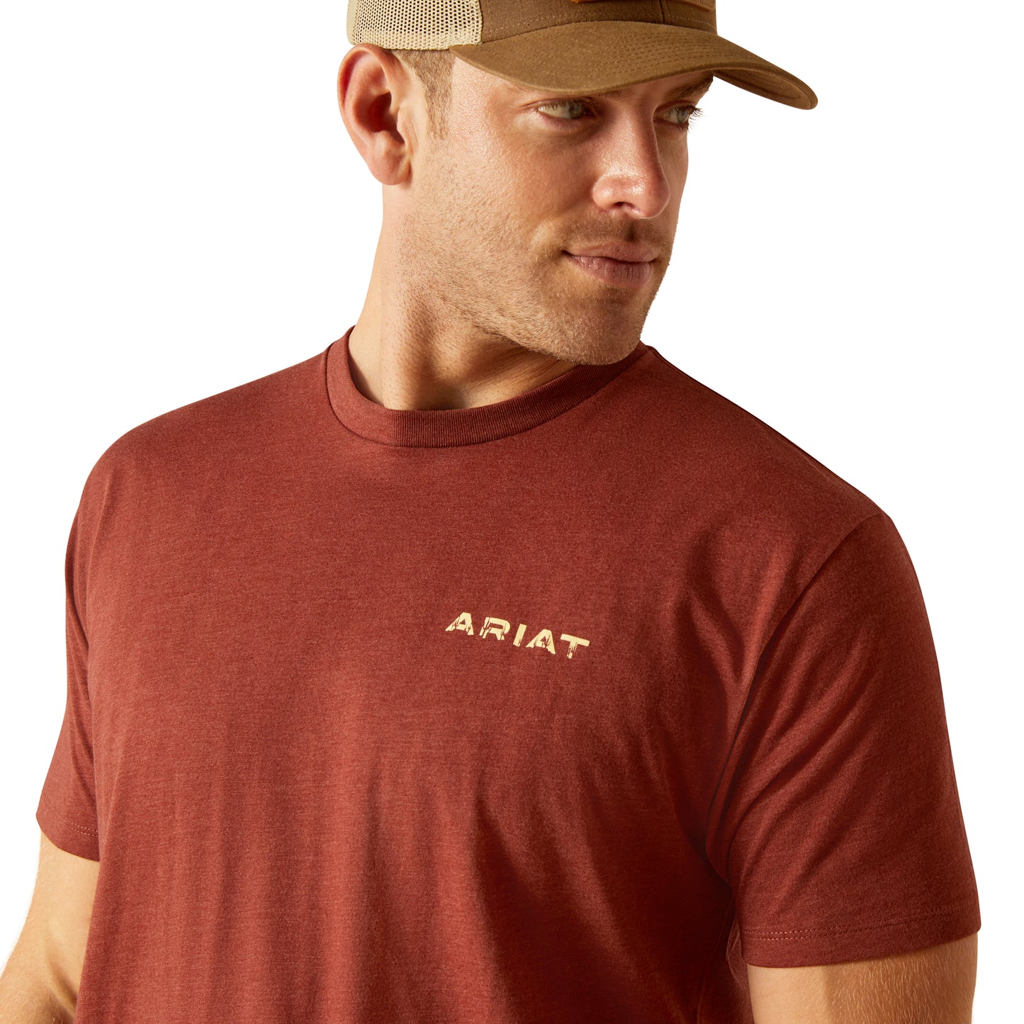 10051753 Ariat Men's Southwest Cacti Tee Rusty Heather