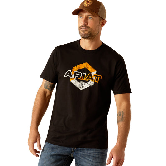 10051760 Ariat Men's Hexstactic Tee Black