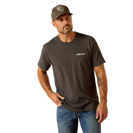 10051761 Ariat Men's Roundabout Tee Charcoal Heather