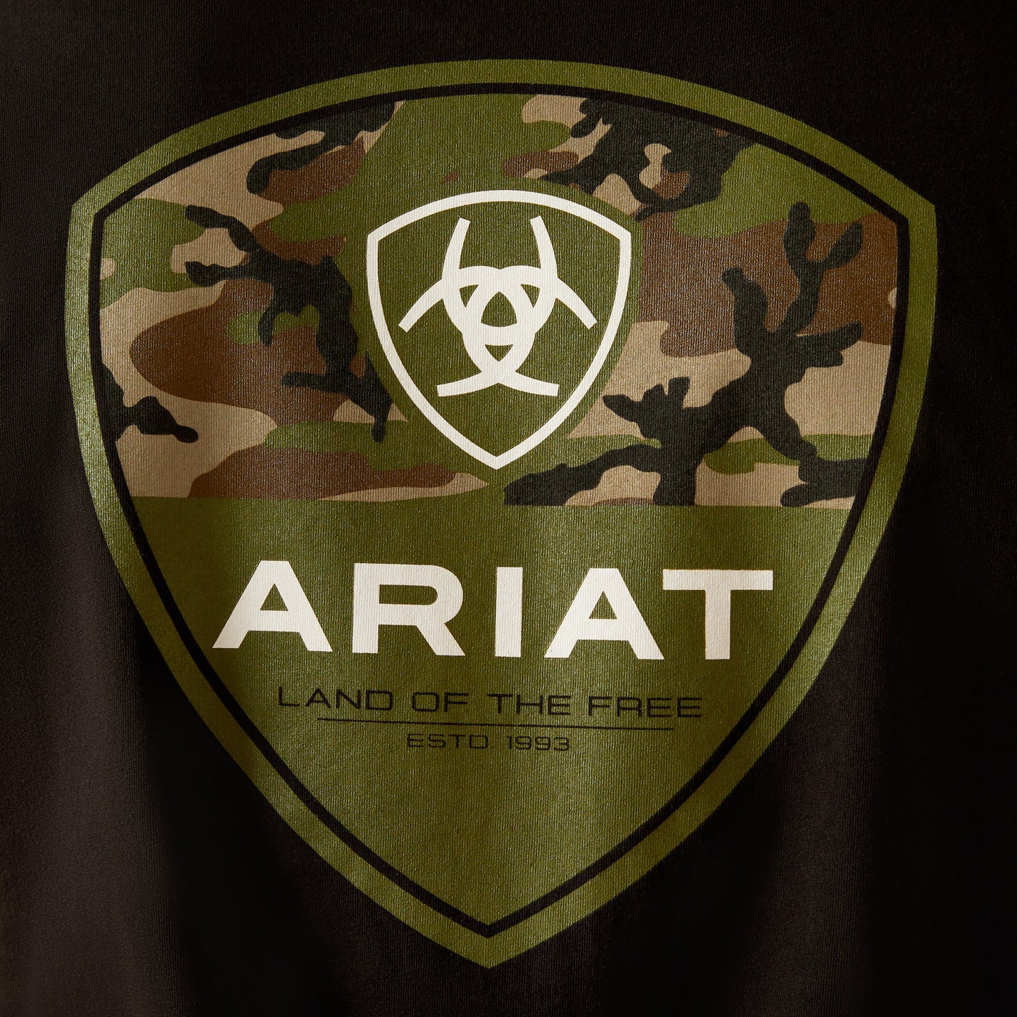 10051762 Ariat Men's Camo Corps Tee Black