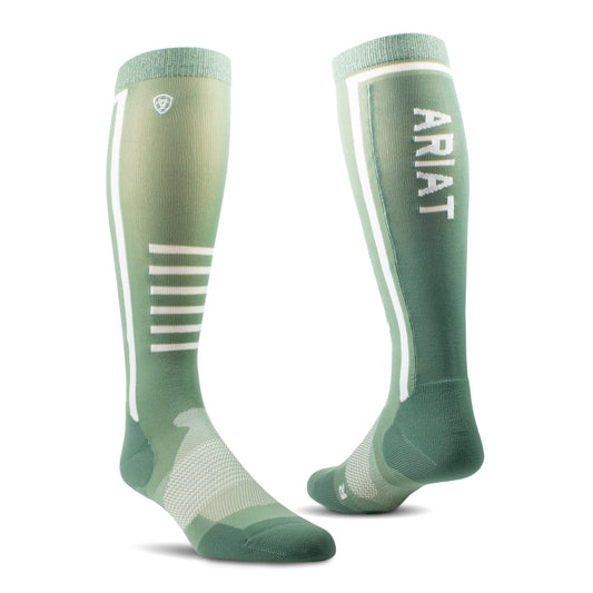 10050848 AriatTEK Slimline Performance Socks Lily Pad/Duck Green