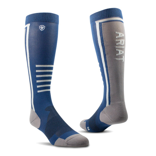 10050850 AriatTEK Slimline Performance Socks denim/zinc